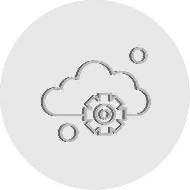 Basit ayar Simgesi, vektör illüstrasyonu