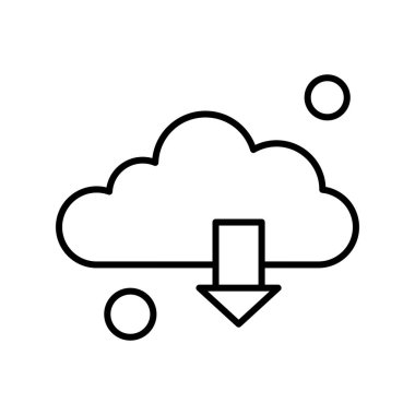 Dijital bulut vektör illüstrasyonu