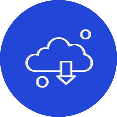 Dijital bulut vektör illüstrasyonu