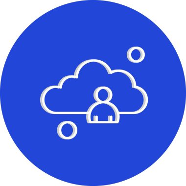 Vektör Adam Simgesi, basit web illüstrasyonu 