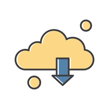 Dijital bulut vektör illüstrasyonu