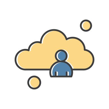 Vektör Adam Simgesi, basit web illüstrasyonu 