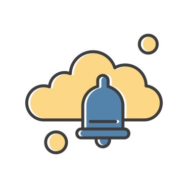 Dijital bulut vektör illüstrasyonu