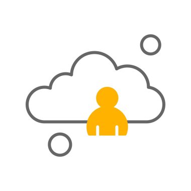 Vektör Adam Simgesi, basit web illüstrasyonu 