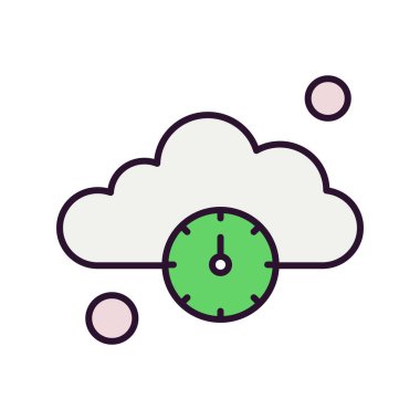 Renkli Vektör Saat Simgesi 