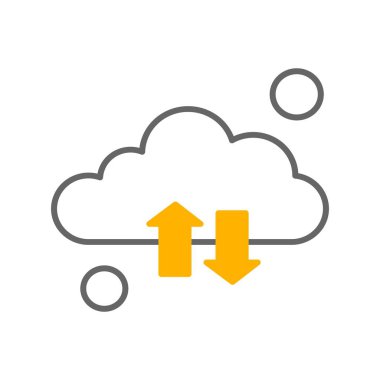 Dijital bulut vektör illüstrasyonu