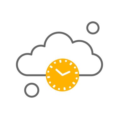 Renkli Vektör Saat Simgesi 