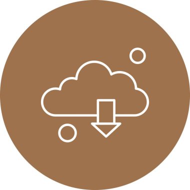 Dijital bulut vektör illüstrasyonu