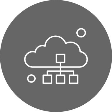 Dijital bulut vektör illüstrasyonu