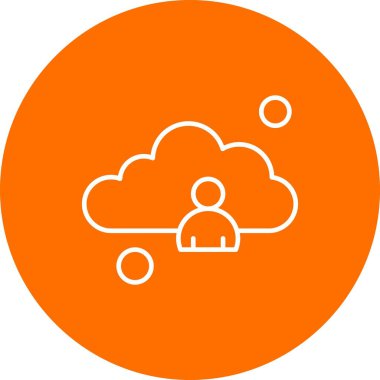 Vektör Adam Simgesi, basit web illüstrasyonu 