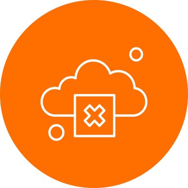 Dijital bulut vektör illüstrasyonu