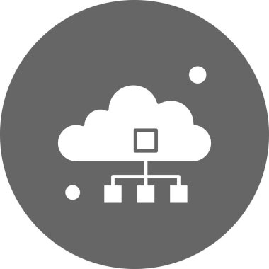 Dijital bulut vektör illüstrasyonu