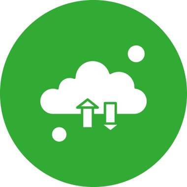 Dijital bulut vektör illüstrasyonu