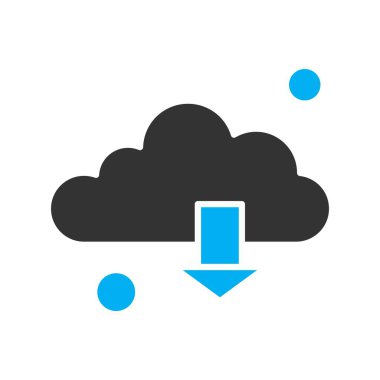 Dijital bulut vektör illüstrasyonu