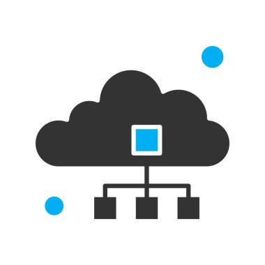 Dijital bulut vektör illüstrasyonu