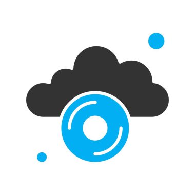  Vektör cd Simgesi, basit web illüstrasyonu 