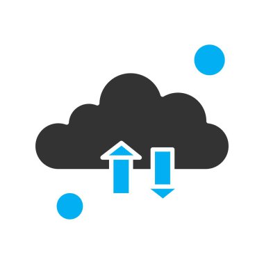 Dijital bulut vektör illüstrasyonu