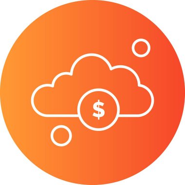 Dijital bulut vektör illüstrasyonu