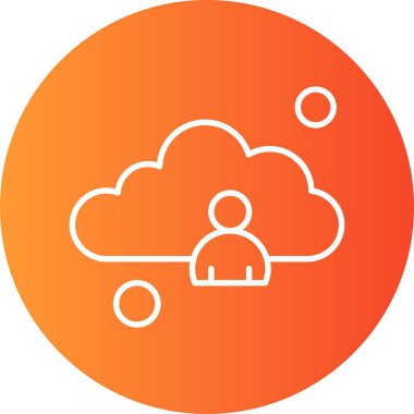 Dijital bulut vektör illüstrasyonu