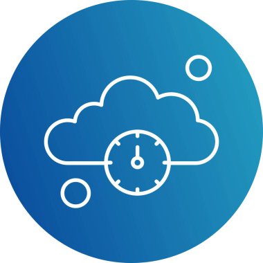 Dijital bulut vektör illüstrasyonu