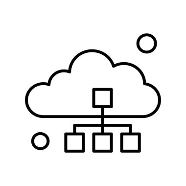 Dijital bulut vektör illüstrasyonu
