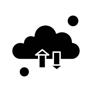 Dijital bulut vektör illüstrasyonu