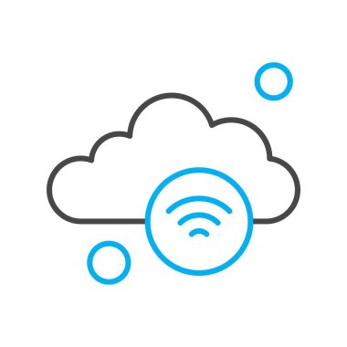 Dijital bulut vektör illüstrasyonu