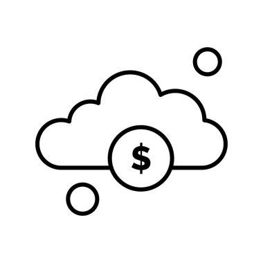 Dijital bulut vektör illüstrasyonu