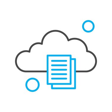 Dijital bulut vektör illüstrasyonu