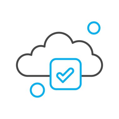 Dijital bulut vektör illüstrasyonu