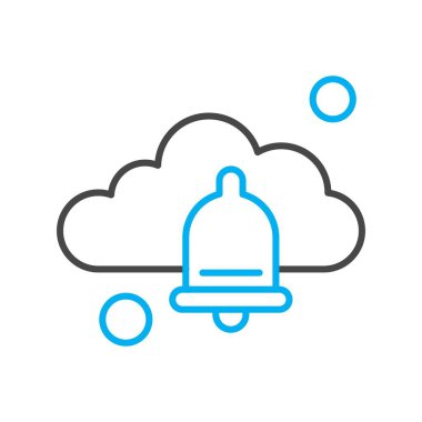 Dijital bulut vektör illüstrasyonu