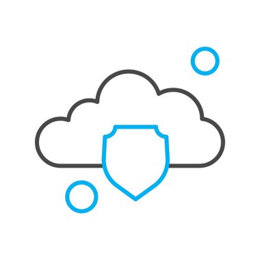 Dijital bulut vektör illüstrasyonu