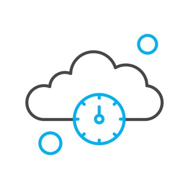 Dijital bulut vektör illüstrasyonu