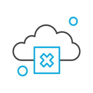 Dijital bulut vektör illüstrasyonu