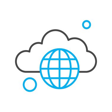 Dijital bulut vektör illüstrasyonu