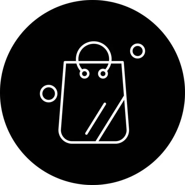 Vector Bag Icon Eenvoudige Web Illustratie — Stockvector