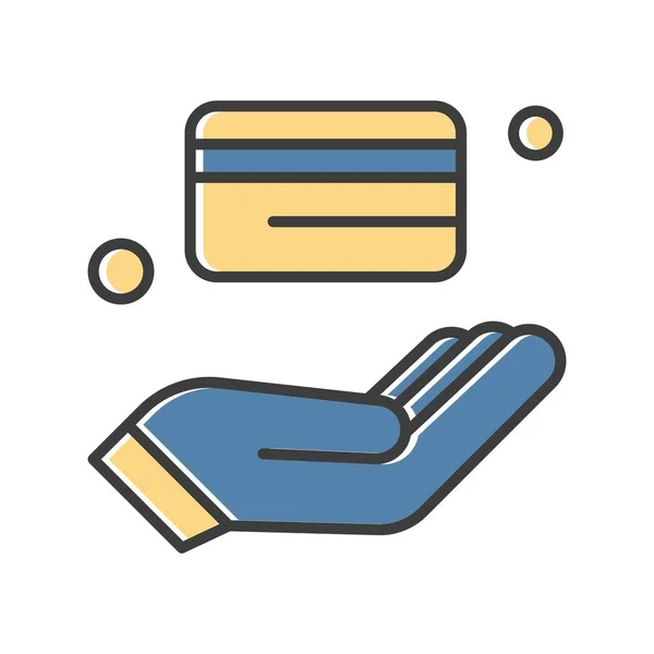 Cartão Multibanco Ícone Ilustração Vetorial — Vetor de Stock