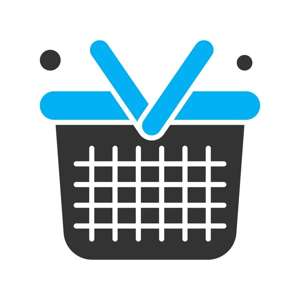 Vector Basket Icon Einfache Web Illustration — Stockvektor