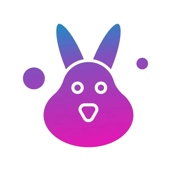 Icône Lapin Vectoriel Illustration Web Simple — Image vectorielle