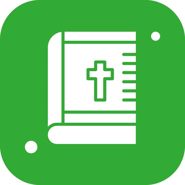 Icona Della Bibbia Vettoriale Semplice Illustrazione Web — Vettoriale Stock