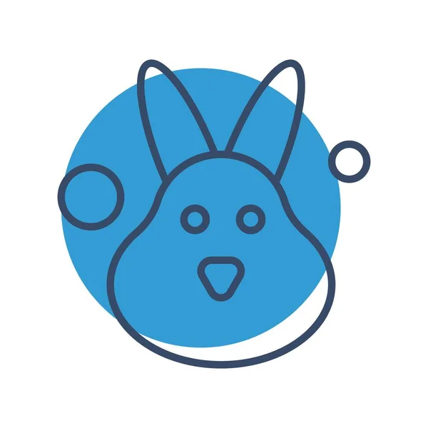 Vector Rabbit Icon Einfache Web Illustration — Stockvektor