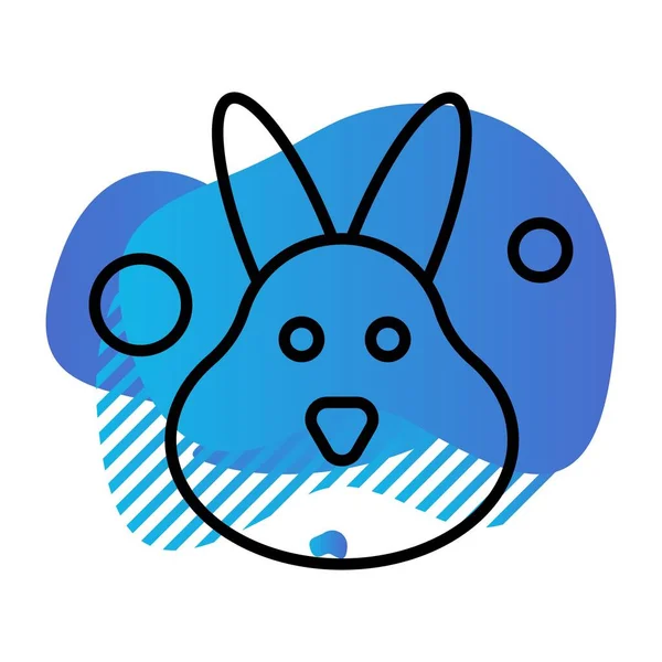 Vector Rabbit Icon Einfache Web Illustration — Stockvektor