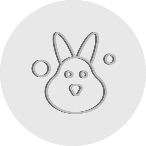 Icône Lapin Vectoriel Illustration Web Simple — Image vectorielle