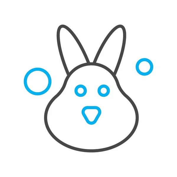 Vector Rabbit Icon Einfache Web Illustration — Stockvektor