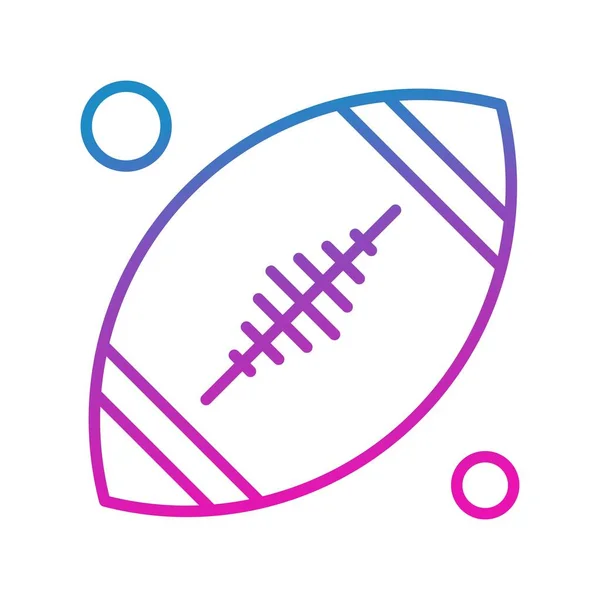 Vector Rugby Icon Simple Web Illustration — 스톡 벡터