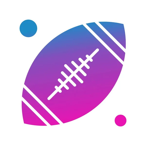 Vector Rugby Icon Simple Web Illustration — 스톡 벡터