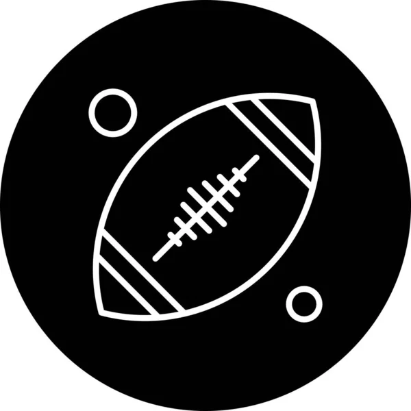 Vector Rugby Icon Einfache Web Illustration — Stockvektor