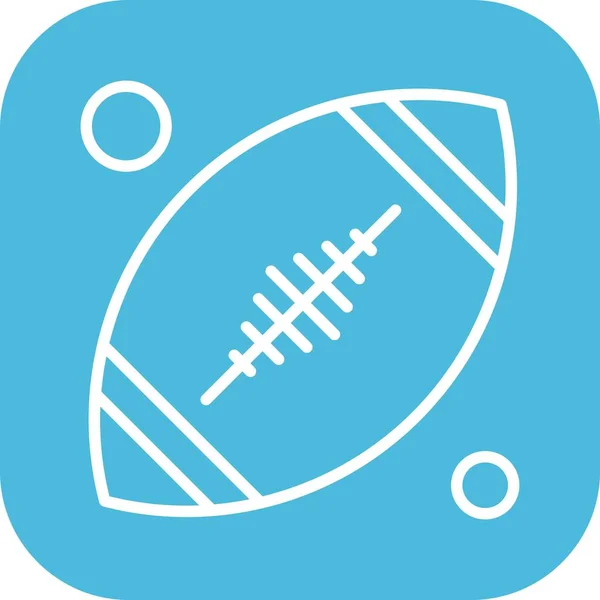 Ícone Rugby Vetorial Ilustração Web Simples — Vetor de Stock