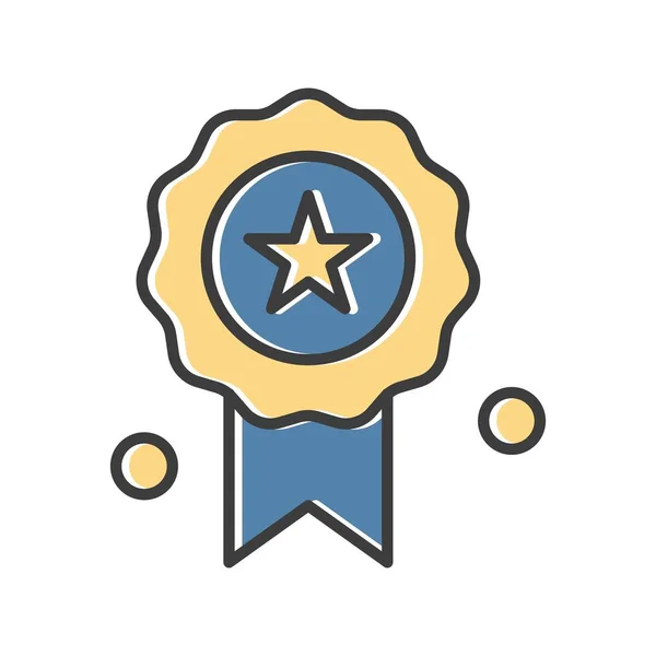 Award Platte Pictogram Vector Illustratie — Stockvector