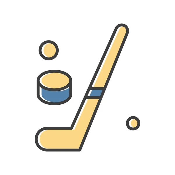 Icono Hockey Vectorial Ilustración Web Simple — Vector de stock